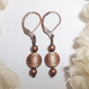 Boho Earring Set Copper Minimalist Simple NWT 6577
